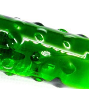Emerald cucumber- glass dildo